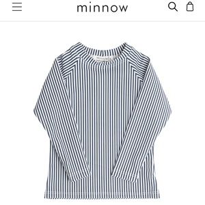 NWT Minnow Swim Unisex Navy Stripe Rashguard